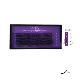 CLASHES BANDLESS Cluster C Curl Lashes Extenstions #C05 (5 Lines)